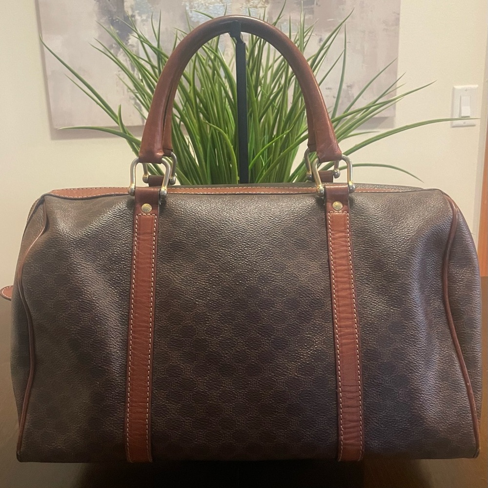 Celine Vintage Macadam Canvas Boston Bag - Picture 3 of 16